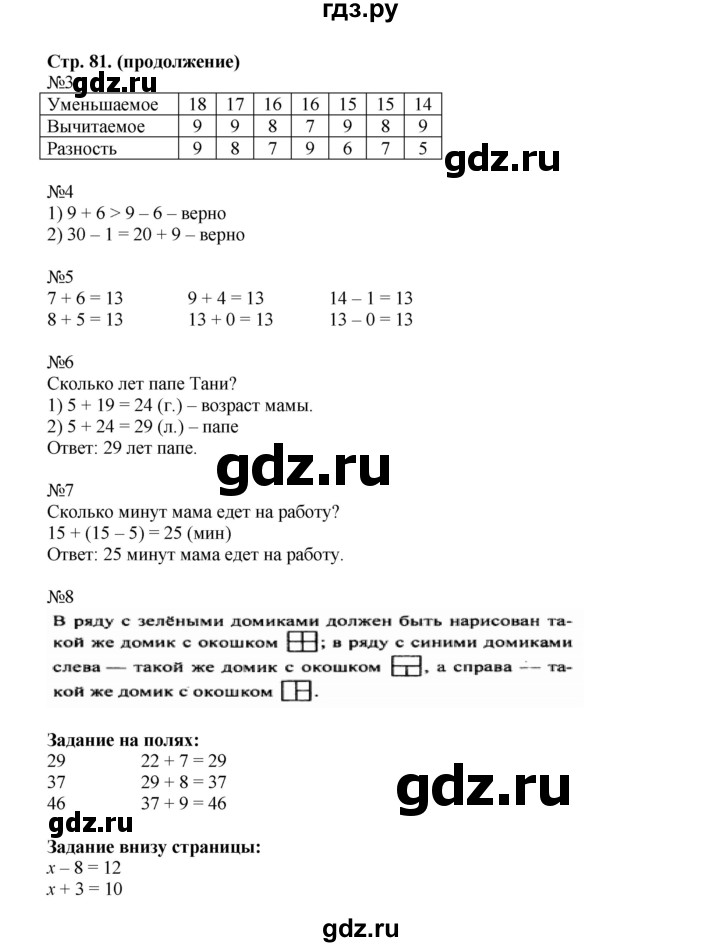 ГДЗ по математике 2 класс  Моро   часть 1. страница - 81, Решебник к учебнику 2023