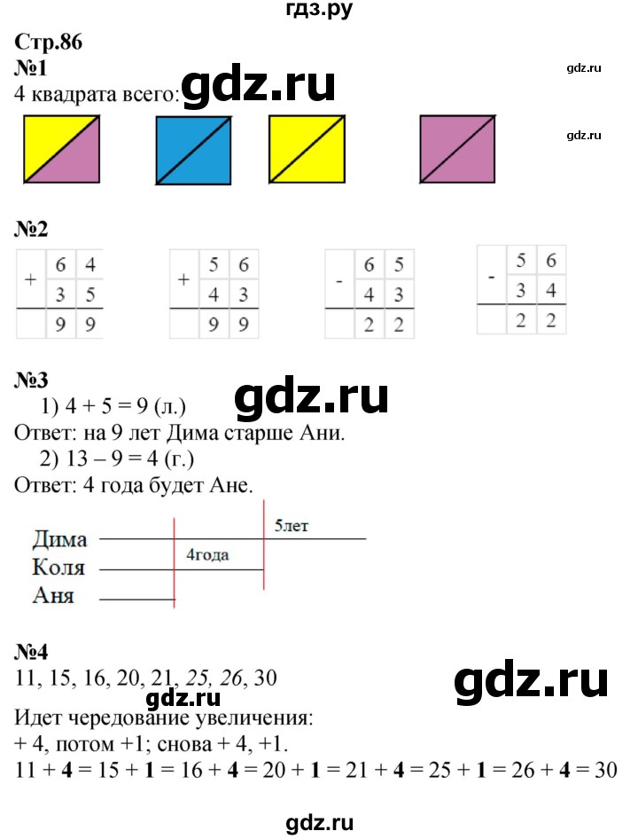 ГДЗ по математике 2 класс  Моро   часть 2. страница - 86, Решебник к учебнику 2023
