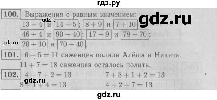 ГДЗ по математике 2 класс Моро рабочая тетрадь часть 1. страница - 62, Решебник №3 2016