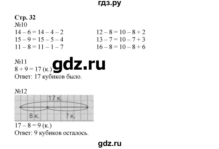 ГДЗ по математике 2 класс Моро рабочая тетрадь  часть №1 страница - 32, Решебник к тетради 2023