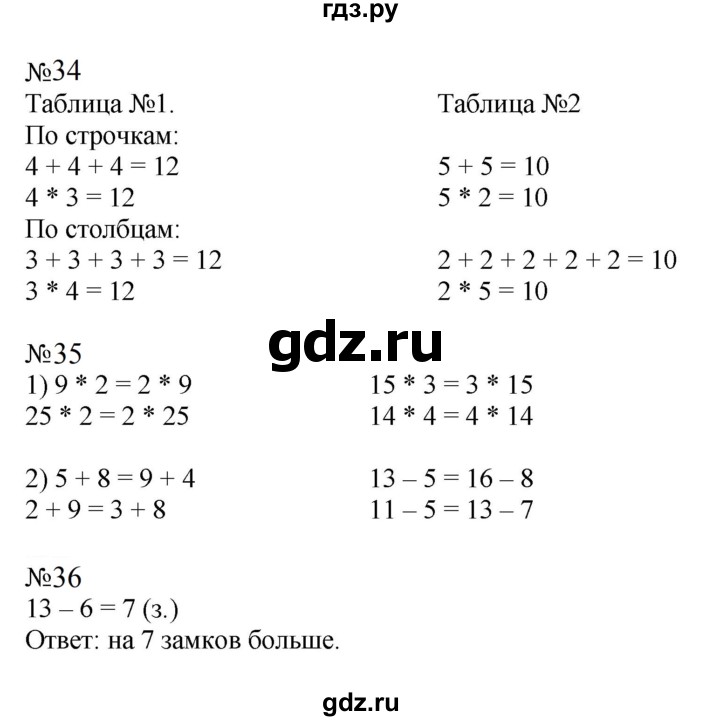 ГДЗ по математике 2 класс Моро рабочая тетрадь  часть №2 страница - 33, Решебник к тетради 2023
