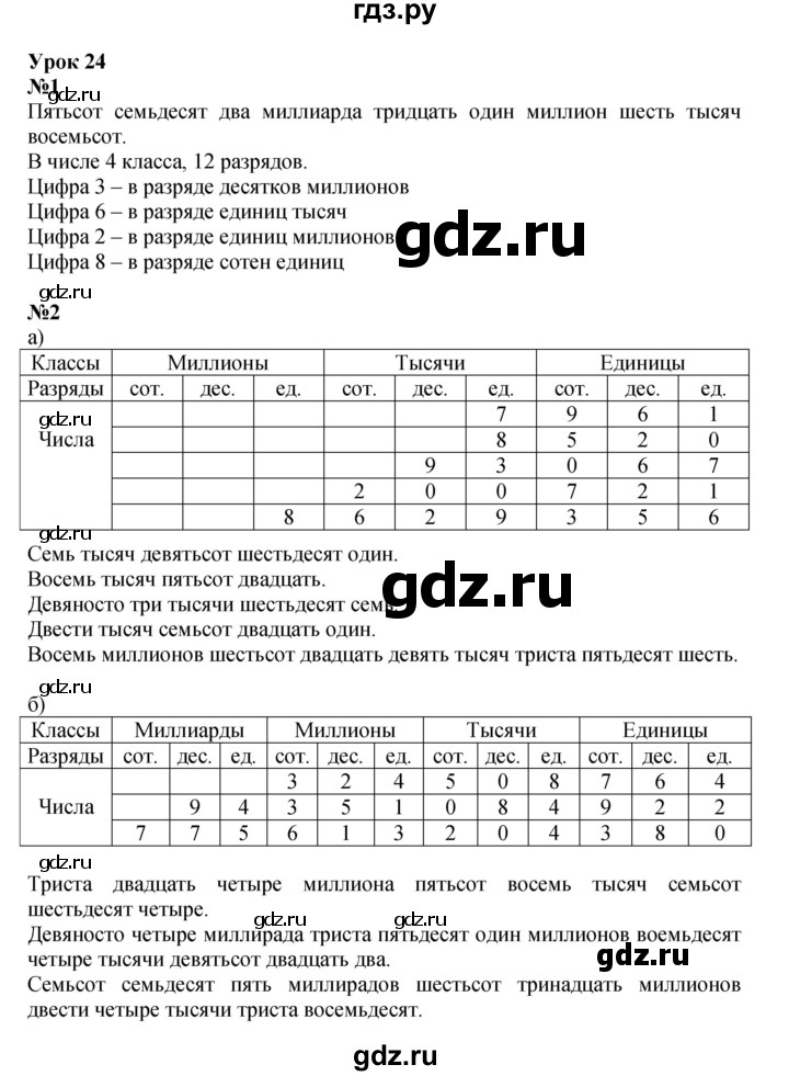 ГДЗ по математике 3 класс Петерсон Углубленный уровень часть 1 - Урок 24, Решебник 2024 (углублённый уровень)