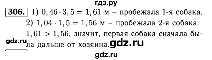 ГДЗ по математике 5 класс  Чесноков дидактические материалы  самостоятельная работа / вариант 3 - 306, Решебник №1