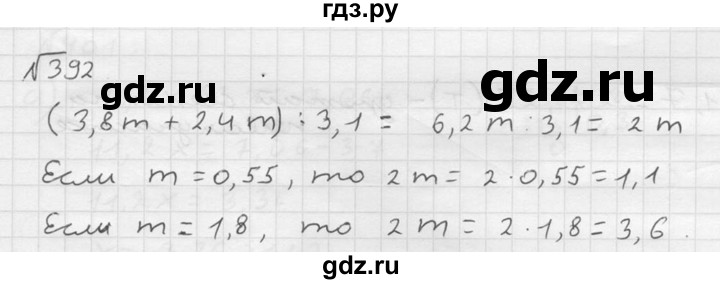 ГДЗ по математике 5 класс  Чесноков дидактические материалы  самостоятельная работа / вариант 1 - 392, Решебник №2