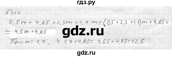 ГДЗ по математике 5 класс  Чесноков дидактические материалы  самостоятельная работа / вариант 2 - 316, Решебник №2