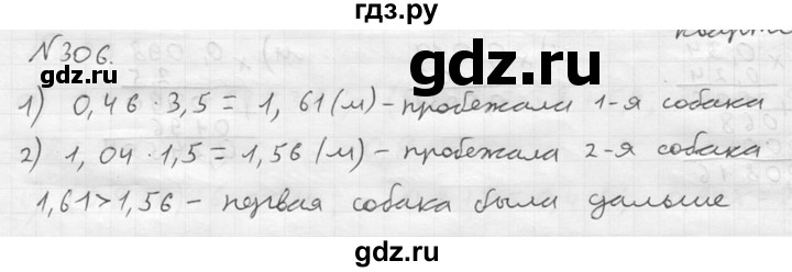 ГДЗ по математике 5 класс  Чесноков дидактические материалы  самостоятельная работа / вариант 3 - 306, Решебник №2