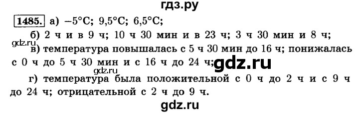 ГДЗ по математике 6 класс  Виленкин   учебник 2015. номер - 1485 (596), Решебник №2
