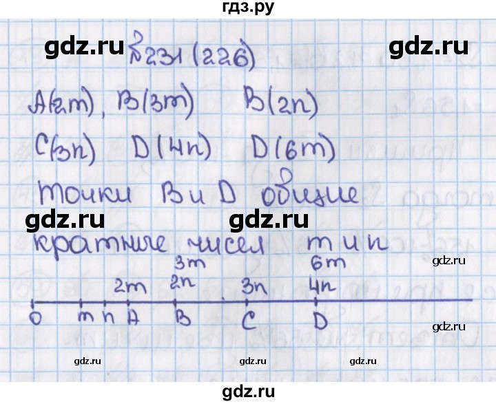 ГДЗ по математике 6 класс  Виленкин   учебник 2015. номер - 226 (231), Решебник №1
