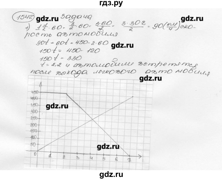 ГДЗ по математике 6 класс  Виленкин   учебник 2015. номер - 1542 (653), Решебник №3