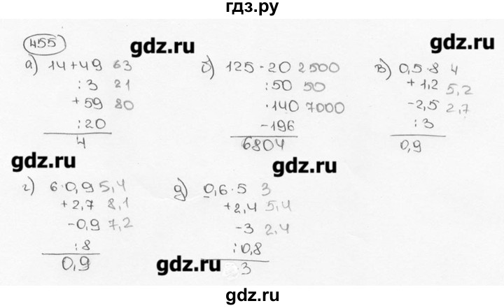 ГДЗ по математике 6 класс  Виленкин   учебник 2015. номер - 455 (460), Решебник №3