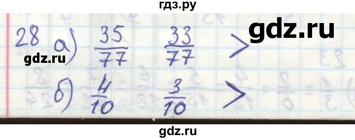 ГДЗ по математике 6 класс Бунимович тетрадь тренажёр  упражнение - 28, Решебник №2