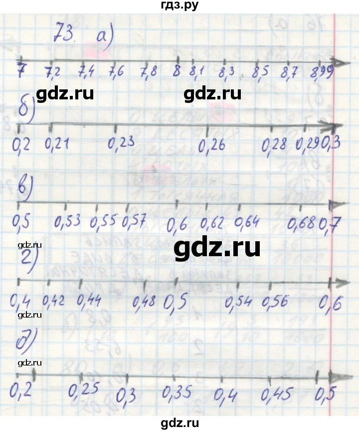 ГДЗ по математике 6 класс Бунимович тетрадь тренажёр  упражнение - 73, Решебник №2