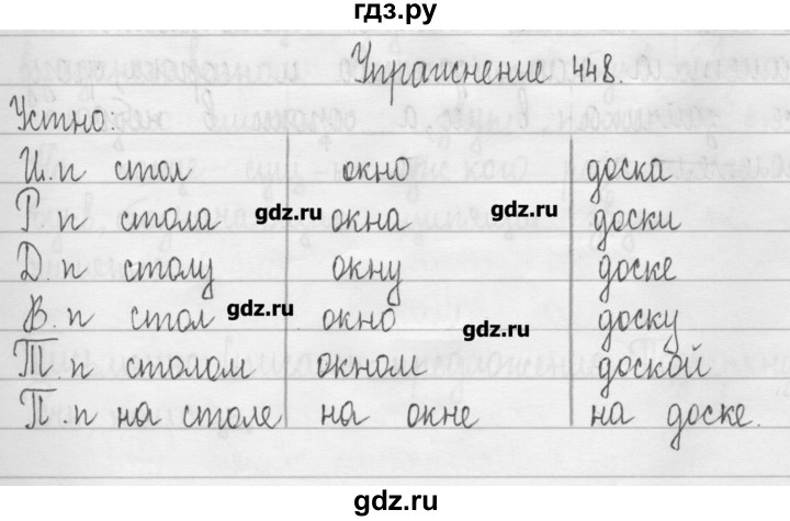 ГДЗ по русскому языку 3 класс  Рамзаева   упражнение - 448, Решебник