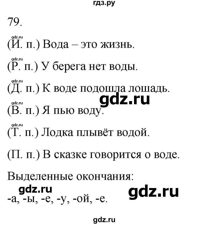 ГДЗ по русскому языку 3 класс Климанова часть 2 / упражнение - 79, Решебник 2024