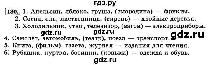 ГДЗ по русскому языку 3 класс Климанова часть 1 / упражнение - 130, Решебник №2 2014