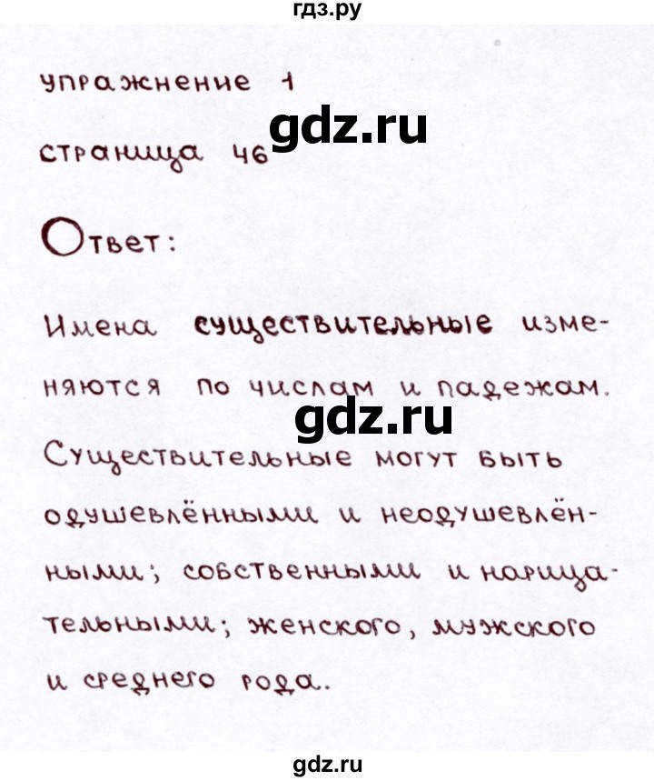 ГДЗ по русскому языку 3 класс Климанова часть 2 / проверь себя - стр. 46, Решебник №3 2014