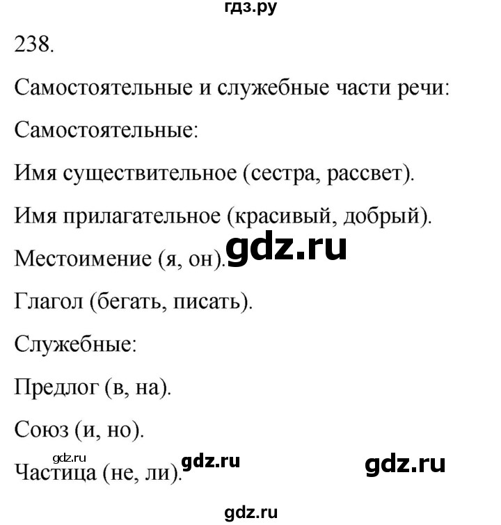ГДЗ по русскому языку 4 класс Климанова часть 2 / упражнение - 238, Решебник 2024