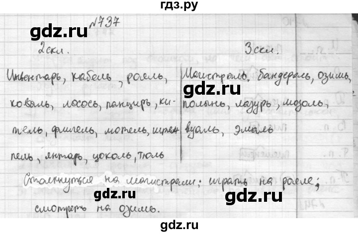 ГДЗ по русскому языку 5 класс  Разумовская   упражнение - 737, Решебник к учебнику 2015