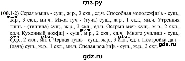 ГДЗ по русскому языку 5 класс Разумовская упражнение - 100, Решебник к учебнику 2023