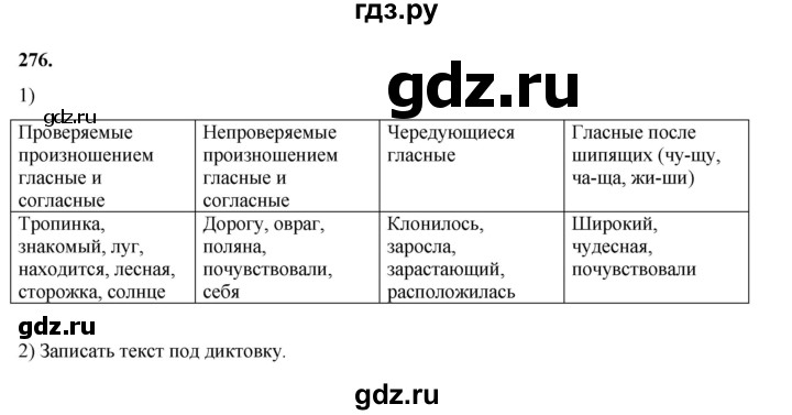 ГДЗ по русскому языку 5 класс Разумовская упражнение - 276, Решебник к учебнику 2023