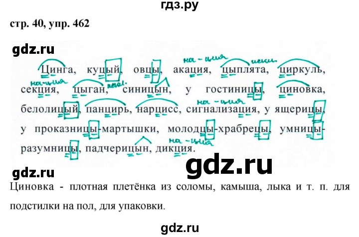 ГДЗ по русскому языку 5 класс Ладыженская упражнение - 462, Решебник к учебнику 2016