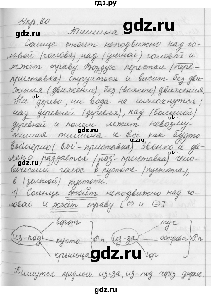 ГДЗ по русскому языку 5 класс Ладыженская упражнение - 60, Решебник к учебнику 2016