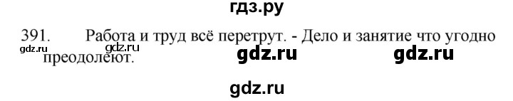 ГДЗ по русскому языку 5 класс Ладыженская упражнение - 391, Решебник 2021