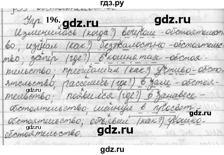 ГДЗ по русскому языку 5 класс Ладыженская упражнение - 196, Решебник №1 2019
