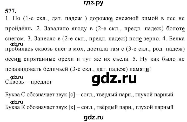 ГДЗ по русскому языку 5 класс Ладыженская упражнение - 577, Решебник №1 2019