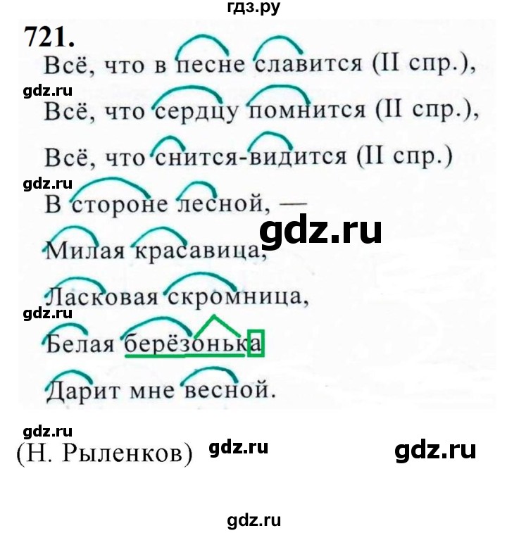 ГДЗ по русскому языку 5 класс Ладыженская упражнение - 721, Решебник №1 2019