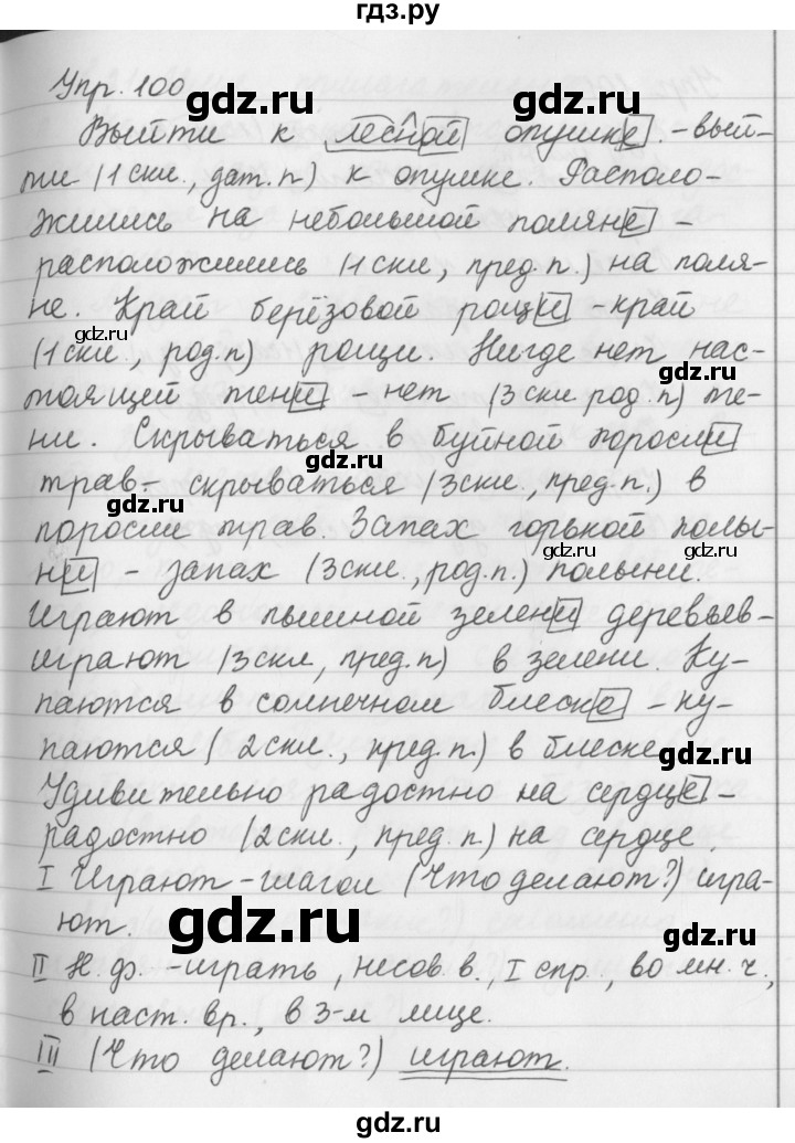 ГДЗ по русскому языку 5 класс Ладыженская упражнение - 100, Решебник 2016