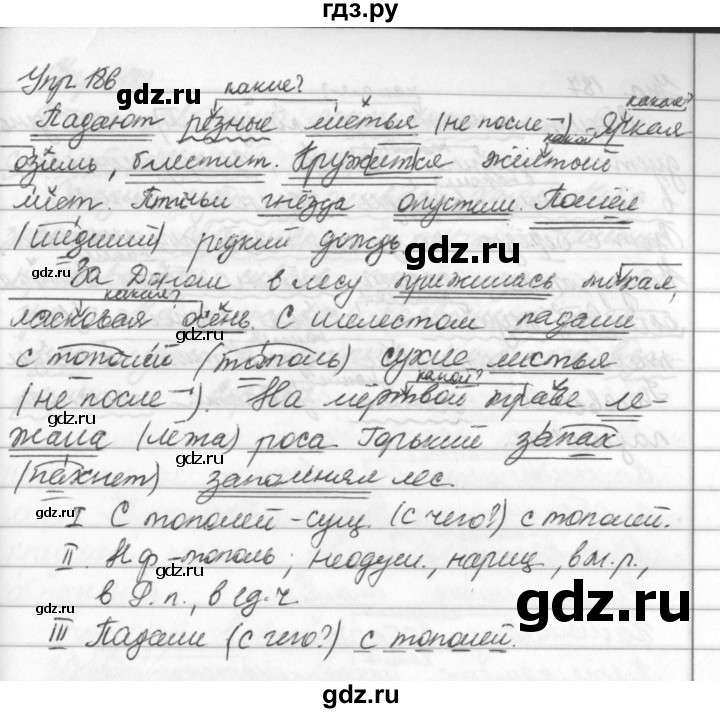 ГДЗ по русскому языку 5 класс Ладыженская упражнение - 186, Решебник 2016