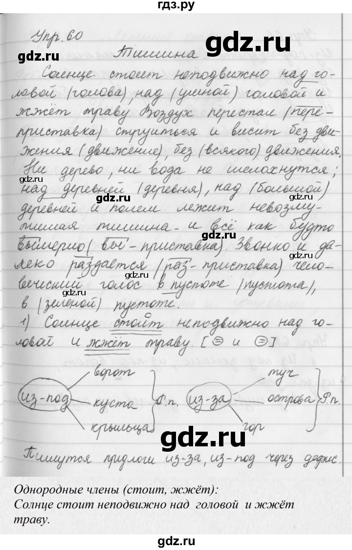 ГДЗ по русскому языку 5 класс Ладыженская упражнение - 60, Решебник 2016