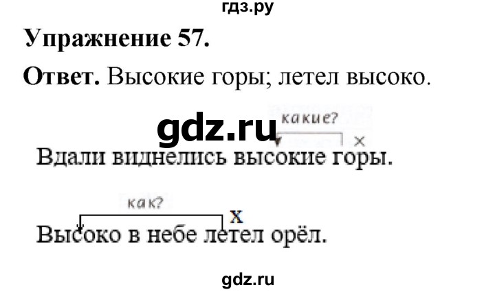 Гдз по русскому языку за 5 класс Ладыженская, Баранов, Тростенцова ответ на номер 57, Решебник 2025