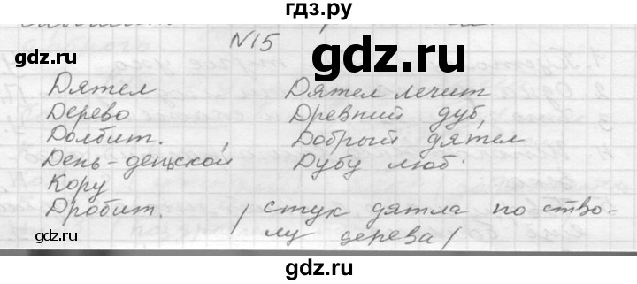 ГДЗ по русскому языку 6 класс  Ладыженская   упражнение - 15, Решебник к учебнику 2016