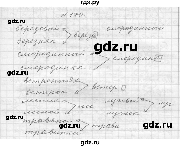 ГДЗ по русскому языку 6 класс  Ладыженская   упражнение - 170, Решебник к учебнику 2016