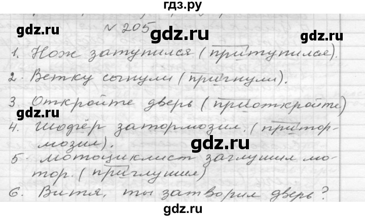 ГДЗ по русскому языку 6 класс  Ладыженская   упражнение - 205, Решебник к учебнику 2016