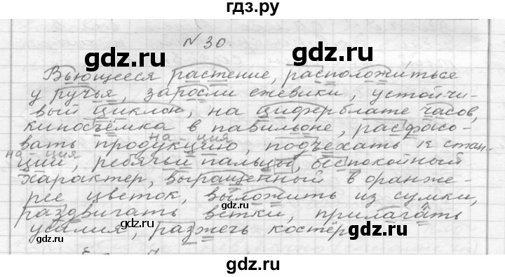 ГДЗ по русскому языку 6 класс  Ладыженская   упражнение - 30, Решебник к учебнику 2016