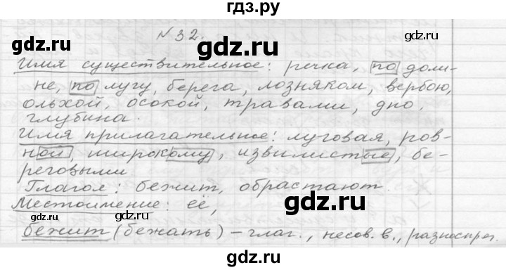 ГДЗ по русскому языку 6 класс  Ладыженская   упражнение - 32, Решебник к учебнику 2016