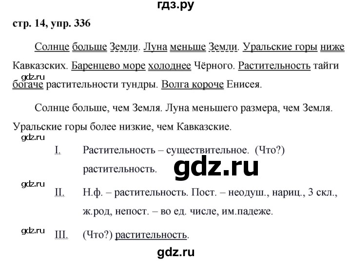 ГДЗ по русскому языку 6 класс  Ладыженская   упражнение - 336, Решебник к учебнику 2016