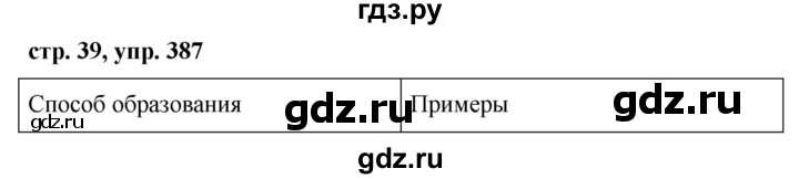 ГДЗ по русскому языку 6 класс  Ладыженская   упражнение - 387, Решебник к учебнику 2016