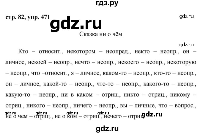 ГДЗ по русскому языку 6 класс  Ладыженская   упражнение - 471, Решебник к учебнику 2016