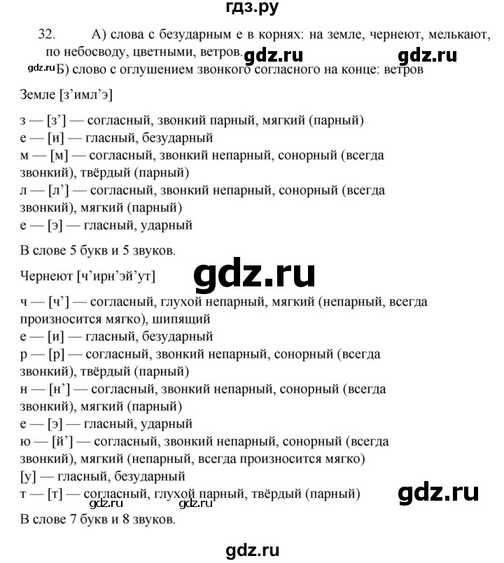 ГДЗ по русскому языку 6 класс  Ладыженская   упражнение - 32, Решебник №1 к учебнику 2022