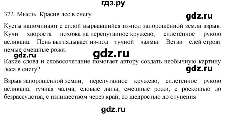 ГДЗ по русскому языку 6 класс  Ладыженская   упражнение - 372, Решебник №1 к учебнику 2022