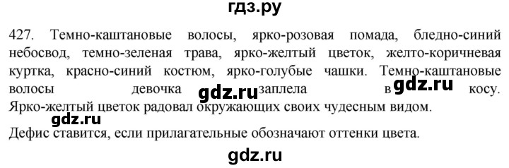 ГДЗ по русскому языку 6 класс  Ладыженская   упражнение - 427, Решебник №1 к учебнику 2022
