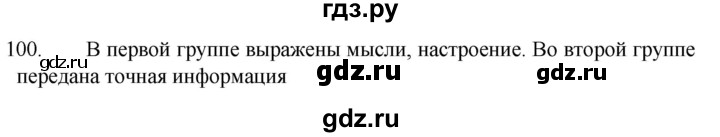 ГДЗ по русскому языку 6 класс Ладыженская упражнение - 100, Решебник №1 к учебнику 2022