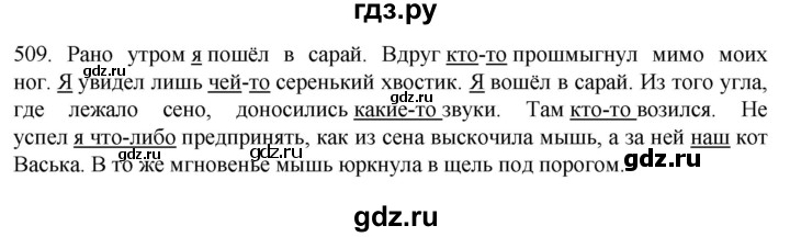 ГДЗ по русскому языку 6 класс Ладыженская упражнение - 509, Решебник №1 2022