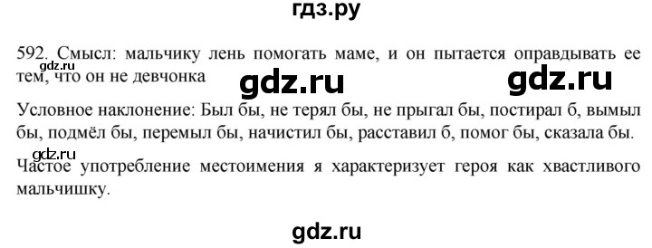 ГДЗ по русскому языку 6 класс Ладыженская упражнение - 592, Решебник №1 2022