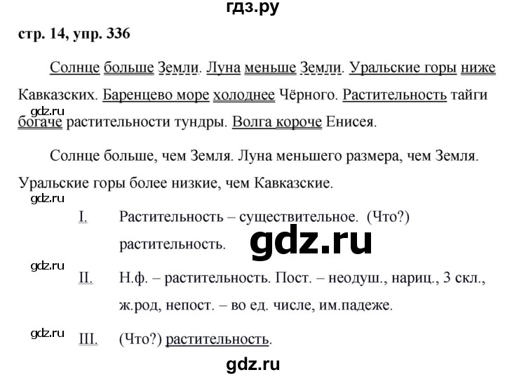 ГДЗ по русскому языку 6 класс Ладыженская упражнение - 336, Решебник 2016