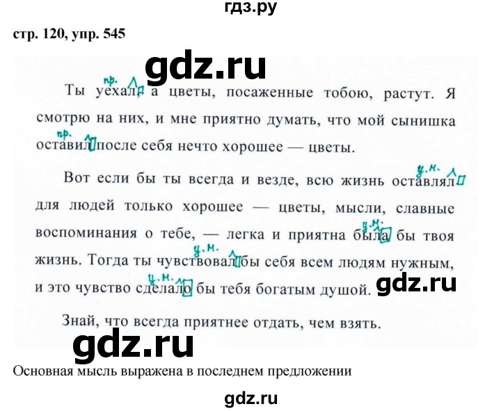 ГДЗ по русскому языку 6 класс Ладыженская упражнение - 545, Решебник 2016